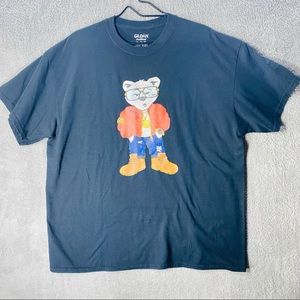 HIP HOP BEAR Shirt Mens XL Black GILDAN Graphic Cazal Timberland Hood Teddy Swag